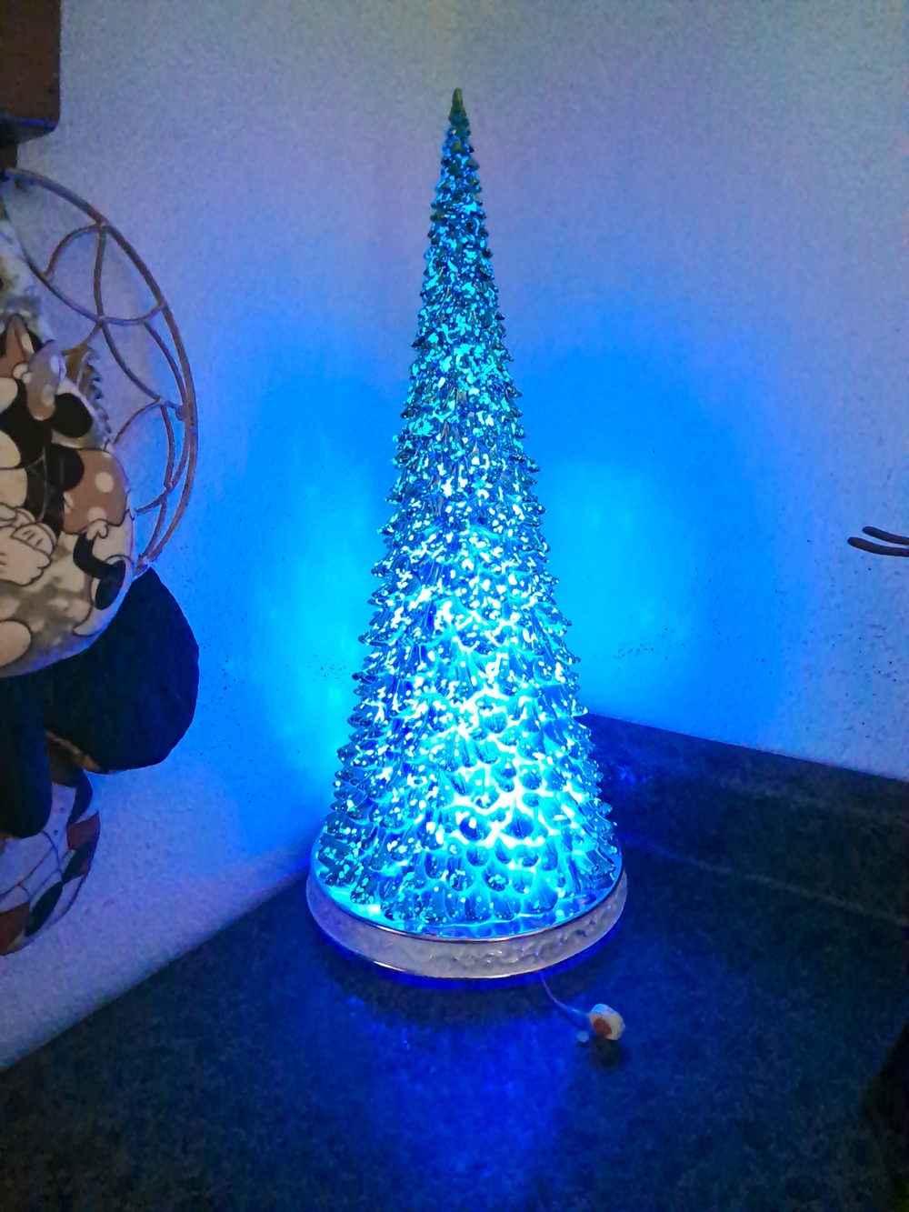 Blue Illuminated Holiday Tree - Home Holiday